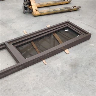 Темно-коричневі алюмінієві вікна